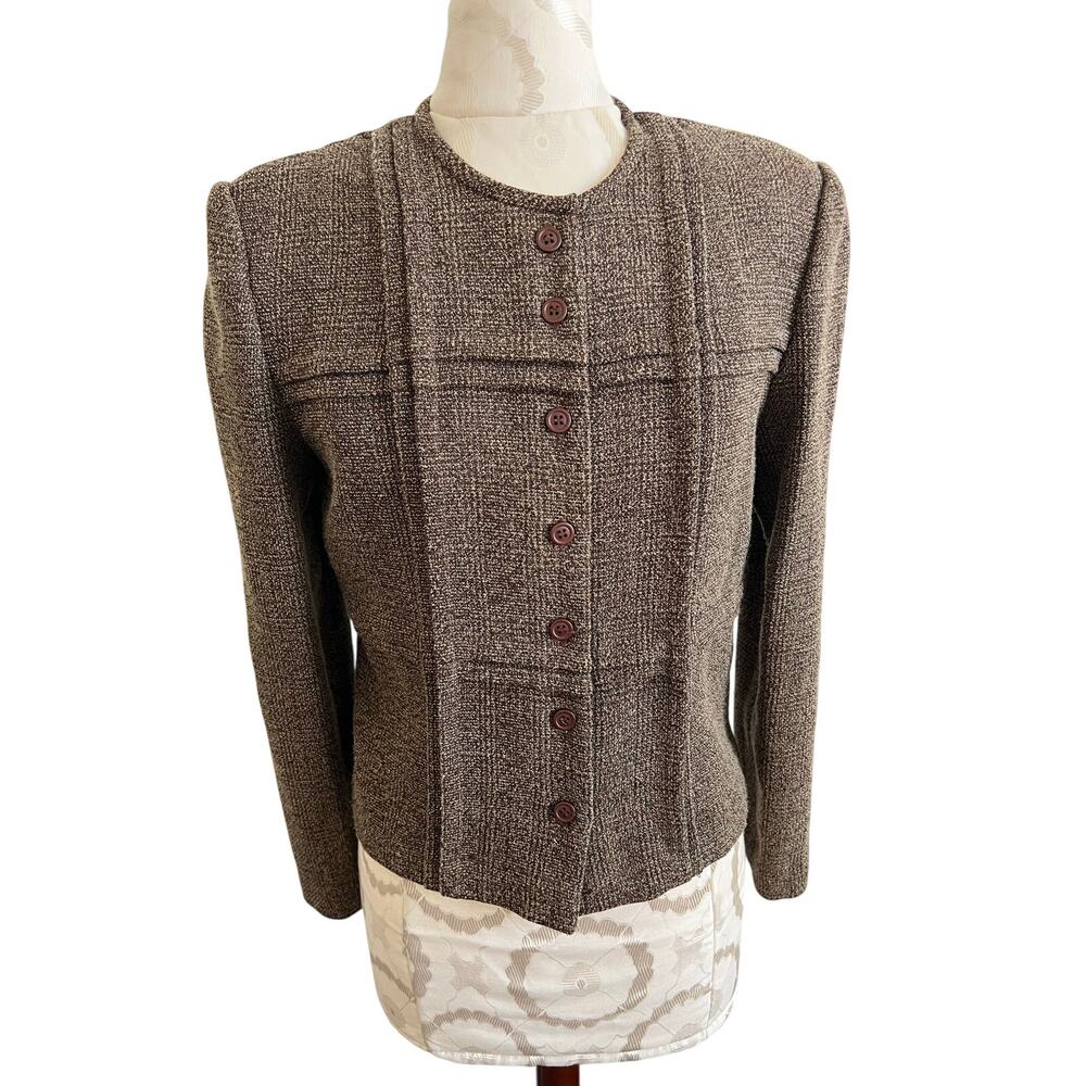 Cynthia Howie Vintage Classic Tweed Full Button Closure Blazer Size 8